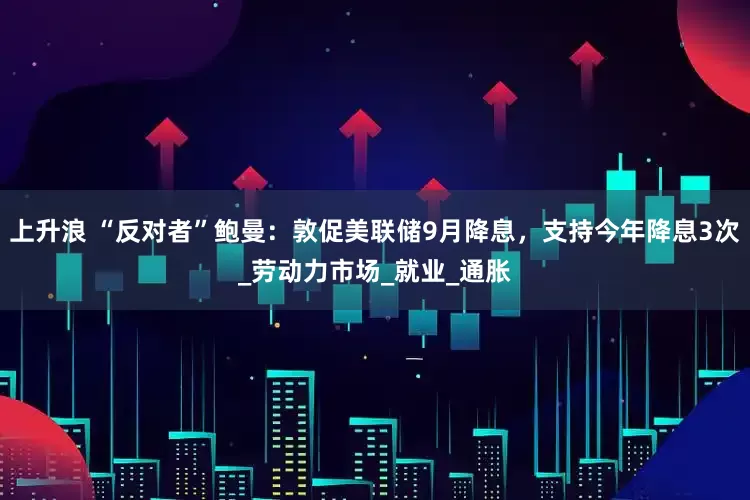 上升浪 “反对者”鲍曼：敦促美联储9月降息，支持今年降息3次_劳动力市场_就业_通胀